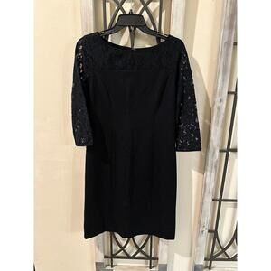 Talbots Black Dress Cocktail Dress Size 2 LBD Lace Formal Dressy